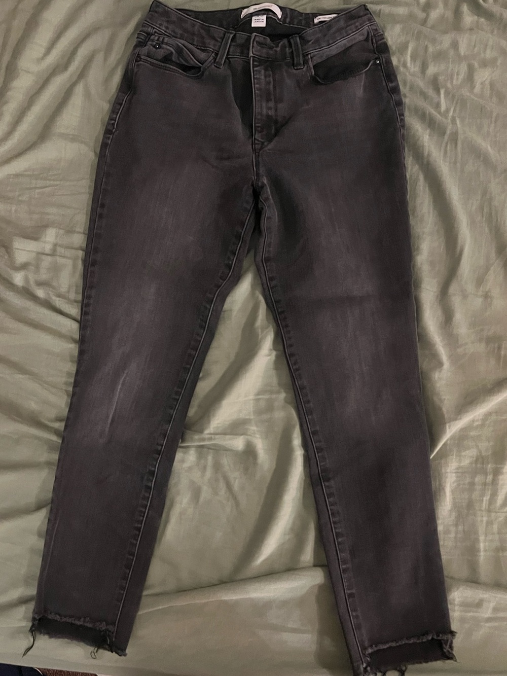 Skinnygirl Washed Black High-Rise Ankle Skinny Jeans